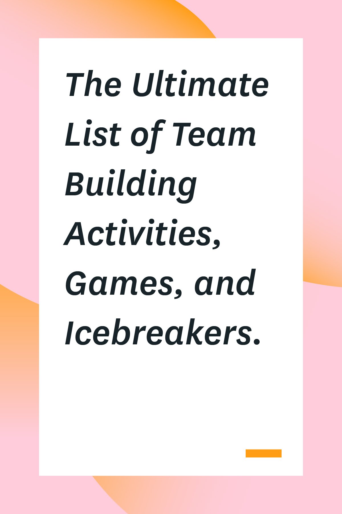 Team building games don't have to feel cheesy. In fact, team building activities and icebreakers can be the perfect way to help your team bond and problem solve better together. Here's an epic list of team building games to get you started. #teambuilding #icebreakers #remoteteam