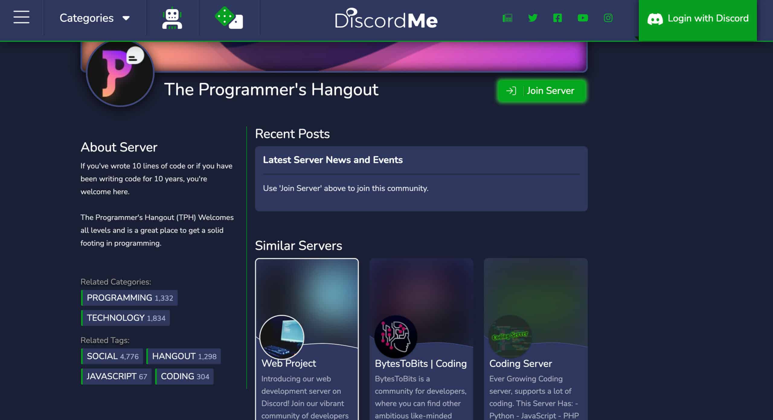 Discord channels could be a great place to find suitable candidates for your development roles. 