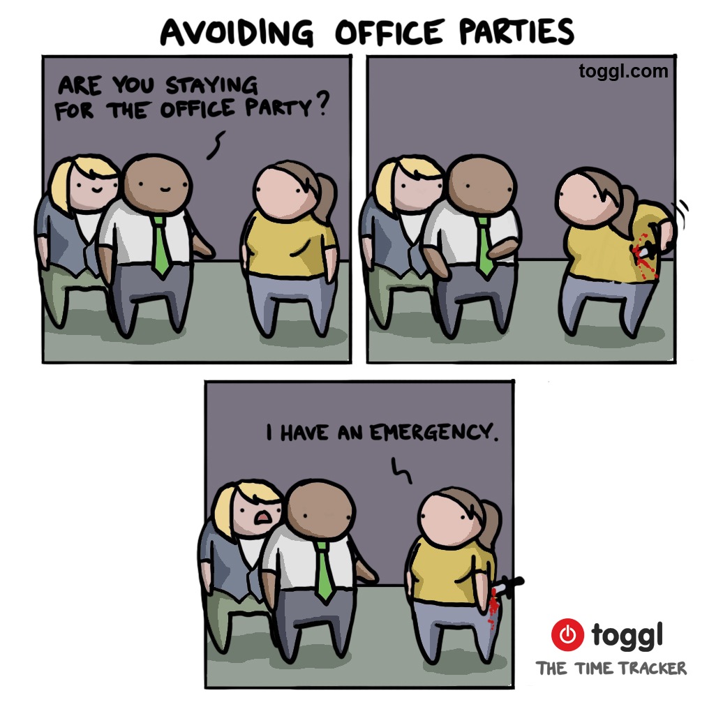 Avoiding Office Parties Comic