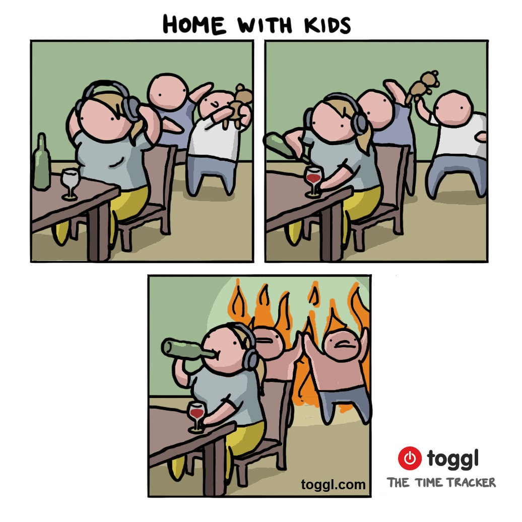 Working From Home with Kids Comic