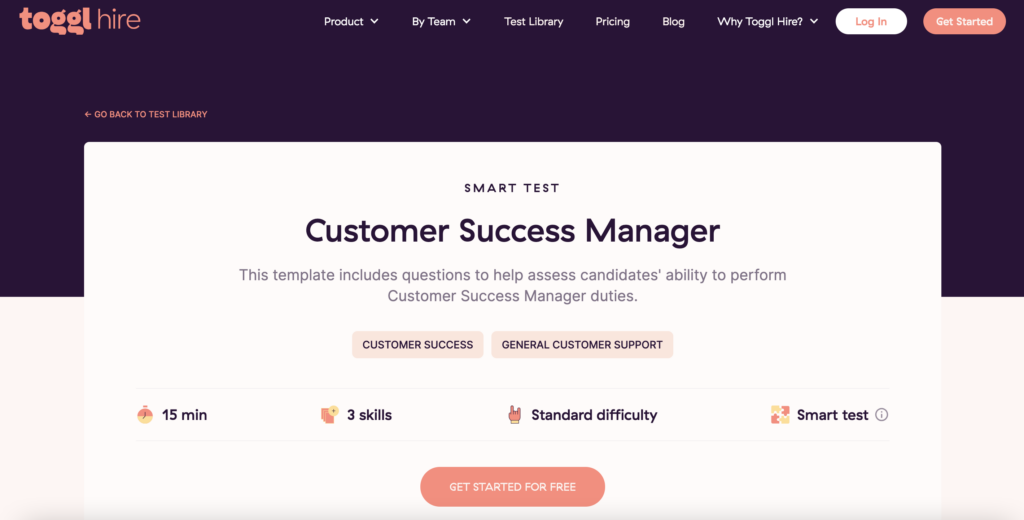 Customer Success Manager Skills Test